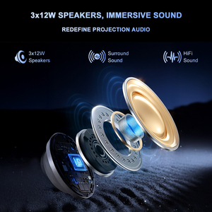 Flixtone D10S 4000 ANSI Full HD 1080P chiếu cho phim, Android 15 Wifi 6 chùm chiếu cho rạp chiếu phim gia đình, máy chiếu ngoài trời - Product Image 6