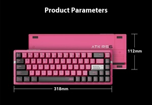 Sitio web de compras en línea de Alibaba ATK RS6 Teclado de eje magnético Juego Teclado mecánico Teclado de aluminio intercambiable en caliente con cable - Product Image 6
