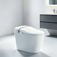 Toilette intelligente de luxe la plus vendue avec télécommande, séchage à l'air, fixation au sol, cuvette électrique allongée, compatible S-Trap et P-Trap