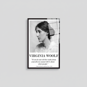 Printed <b>Canvas</b> Art: Virginia Woolf Quote Tempered Glass <b>Wall</b> Decor,TEMPERED GLASS ART - Product Image 2