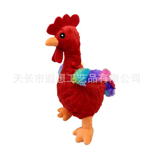ของเล่นตุ๊กตาไก่ทำเสียงแบบโต้ตอบสามารถเคี้ยวได้และทำความสะอาดฟันสุนัขและแมว - Product Image 6