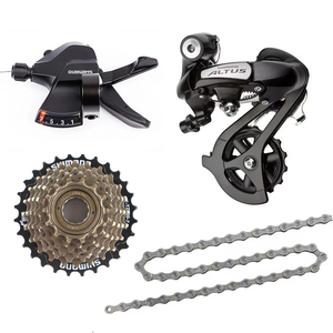 Groupe de transmission <span class=keywords><strong>SHIMANO</strong></span> ALTUS MTB 7 vitesses comprenant un dérailleur arrière <span class=keywords><strong>SL</strong></span> <span class=keywords><strong>M315</strong></span>, un dérailleur arrière RD M310, une cassette TZ500-7s 28T/34T et une chaîne CN-HG40 - Product Image 1