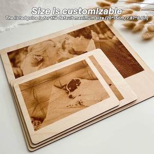 Adorno de Madera con Foto Grabada con Láser, Personalizado, Retrato Familiar, Decoración Rústica para el Hogar - Product Image 3