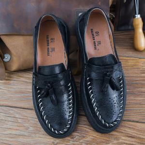 Mocasines de Cuero para Hombre, Modelo 2025, para Oficina, con Suela de Goma Suave, de Alta Gama, con Aumento de Altura - Product Image 4