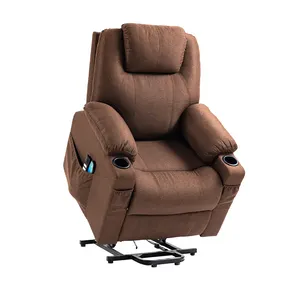 Luxo Home Furniture Cadeira Reclinável Microfibra Tecido Elevador Cadeira Com Reclinável Elétrico Para Idosos