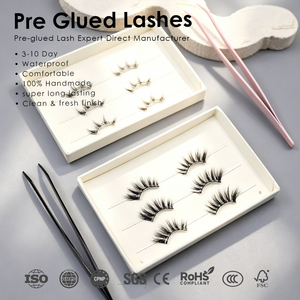 CE Certified Pre-glued Half Lashes Waterproof Wispy Fluffy Lash Custom Sizes Curls <strong>Magnetic</strong> Box European Market <strong>UK</strong> France - Product Image 1