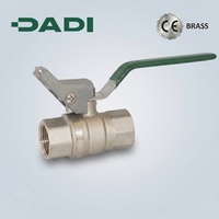 Vanne à boisseau sphérique en laiton verrouillable certifiée CE, 1/2 pouce, filetage femelle, pleine passée, haute pression 1,6 MPa, avec joint PTFE, pour contrôle d'eau, OEM, usage domestique et industriel