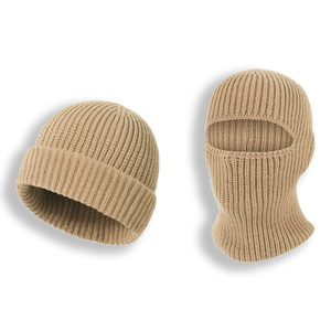 2025 Mùa Đông Người Đàn Ông Phụ Nữ Beanie Một Lỗ Mũ Trượt Tuyết Ngoài Trời Windproof Over Knit Hat Acrylic Balaclava Mặt Nạ Trượt Tuyết - Product Image 4