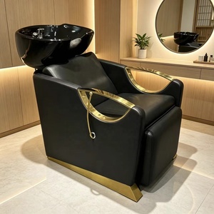 Ensemble de mobilier de salon de beauté : bac à shampoing et chaise pour lavage de cheveux - Product Image 2