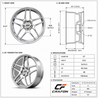 Jantes sport JDM forgées monobloc légères CF FIT pour FD3S FC3S Rotary Performance 5x114.3 67.1 PCD ODM
