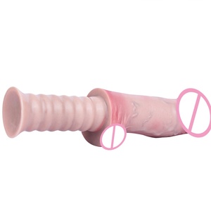 FAAK Dildo Suave de Doble Capa con Asa de Silicona Suave al Tacto, Plug Anal Largo, Masturbador Masculino y Femenino, Juguetes Sexuales al por Mayor - Product Image 4