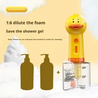 Distributeur automatique de savon moussant pour chien, machine à bulles de savon à piles, bouteille mousseuse en forme de canard mignon, en plastique écologique pour animaux de compagnie