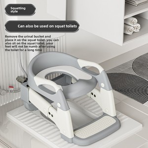 Nouvelle échelle <span class=keywords><strong>de</strong></span> toilette pliable en plastique pour enfants, épaissie et multifonctionnelle, avec dossier - Product Image 4