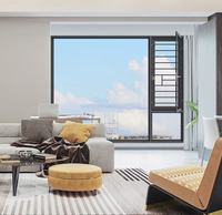 Ventanas Corredizas de Aluminio Modernas de Alta Calidad con Doble Acristalamiento Ignífugas para Proyectos de Viviendas, Oficinas, Villas y Baños