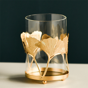 Ginkgo Lá Trang Trí Cốc Thủy Tinh Hình Người Giữ Nến - Product Image 3
