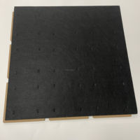 Panneaux acoustiques géométriques en MDF, fibres de polyester, films PVC en noyer argenté et chêne, panneaux muraux pour la décoration intérieure des murs et plafonds