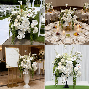 Centro de Mesa de Boda de Lujo con Orquídeas Blancas de Seda Realistas, Anthurium y Lirios Calla, Decoración para Fondo de Mesa - Product Image 2