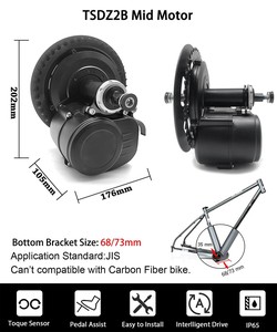 Tongsheng <span class=keywords><strong>tsdz2</strong></span> kit ebike vélo électrique capteur de couple moteur central avec fonction de frein à pied/côte - Product Image 3