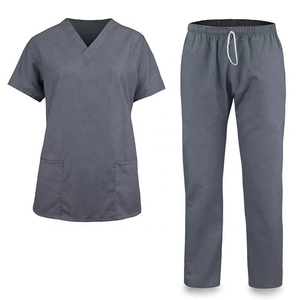 Conjuntos de uniformes médicos OEM con cuello en V de manga corta, traje médico elástico, tops, conjuntos para correr de enfermería, uniformes médicos para enfermera y hospital para mujer - Product Image 4