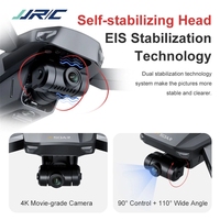 طائرة بدون طيار JJRC X19 مع كاميرا مزدوجة عالية الدقة 4K وواي فاي 5G ونظام تحديد المواقع GPS ومحرك بدون فرش قابلة للطي SG907