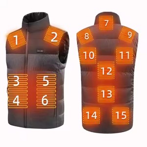 Gilet da <span class=keywords><strong>uomo</strong></span> ricaricabile USB personalizzato gilet invernale da donna con stile <span class=keywords><strong>Casual</strong></span> moderno <span class=keywords><strong>panciotto</strong></span> lavabile sicuro riscaldato antivento - Product Image 3