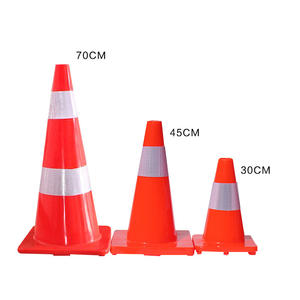 Usine de gros durable PVC Orange cône de sécurité routière bande réfléchissante avec réflecteur blanc pour Home Road <span class=keywords><strong>Parking</strong></span> - Product Image 4
