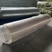 Tuyau de ventilation en PU noir transparent industriel, tuyau de décharge renforcé de fil d'acier, design ondulé, fonctionnement à -40°C +100°C