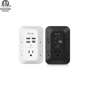 Protector de Sobretensión Addtam USA con 5 Tomas de Corriente, 4 Puertos de Carga USB, 1 <span class=keywords><strong>Puerto</strong></span> USB C, 3 Lados, 1800J, Regleta de Enchufes Múltiples - Product Image 3