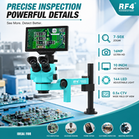 Microscope stéréo industriel RF4, observation multi-angles pour l'inspection et la réparation de composants électroniques