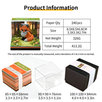 Calendrier mémo 3D en papier découpé motif renard forestier avec lumière LED, bloc-notes détachable, décoration de bureau mignonne, cadeau créatif pour les fêtes