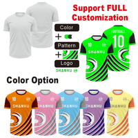Sublimations-Fußballtrikot-Druck: Atmungsaktive Trikots und bequeme Kleidung auf sublimierten Fußballtrikots – Blanko-Shirts