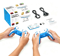 Console de jeux vidéo X10 Ultra Game Stick 128 Go avec plus de 30 000 jeux rétro, 4K HD TV, et 2 manettes sans fil 2.4G Storm Blue