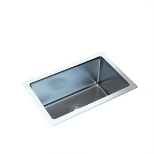 Fregadero de Cocina de Acero Inoxidable, de un Solo Tazón, Rectangular, de Instalación Bajo Encimera, Superficie Cepillada, Diseño Minimalista, Fácil de Limpiar - Product Image 1