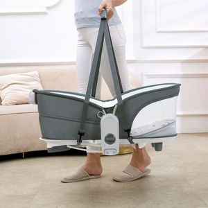 Lit de bébé pliable multifonctionnel 6-en-1, berceau à hauteur réglable et détachable pour nouveau-né de 0 à 36 mois, utilisation à domicile et en voyage, sécurité garantie - Product Image 3