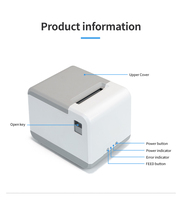 Imprimante d'Étiquettes Thermiques 60 mm Portable pour Petites Entreprises, Imprimante d'Autocollants d'Adresses et Logos de Vêtements pour Téléphones et PC