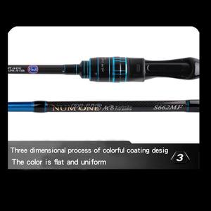RYOBI-caña de pescar de fundición giratoria <span class=keywords><strong>NUM</strong></span> <span class=keywords><strong>ONE</strong></span> PLUS, guías FUJI de 2 secciones L/ML/M, 1,98 m, 2,1 m, 2,4 m - Product Image 5