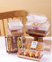 Boîte à sandwichs personnalisée, boîte à gâteaux gonflables, rouleau suisse, boîtes Blister Kraft avec couvercle