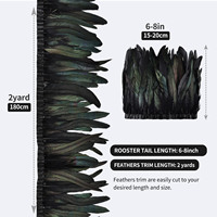 Plumes de coq Yolanfeather teintes, 8-10 pouces, en stock pour la vente en gros, garniture en franges pour costumes de carnaval, festivals et fêtes
