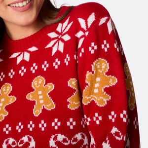 Femmes élégant Fairisle haut de haute qualité respirant tissu décontracté hiver chaud <span class=keywords><strong>pull</strong></span> rouge <span class=keywords><strong>pull</strong></span> de <span class=keywords><strong>noël</strong></span> pour les vacances - Product Image 3