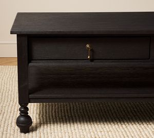 Mesa de centro Delpon hecha de madera de caoba de alta calidad con color negro para uso en la sala de estar. - Product Image 5