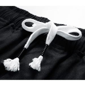 Shorts cargo en coton pour homme, taille élastique, style mi-taille, uni, décontracté, streetwear, longueur genou, léger, fin, été - Product Image 6