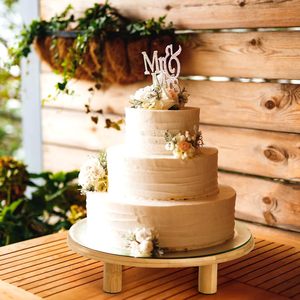 Bamboo Cake Stand 12 Inch Round Base With Legs <b>Decorative</b> Display For Wedding Dessert Plate Holder Tray - Product Image 1