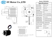 Motor Stepper Nema 23 24V-48V DC Torsi 1.2Nm 1.8 °   Kit Motor Stepper Hybrid CNC dengan Driver DM556, As D-cut 8mm, Step Angle 8mm