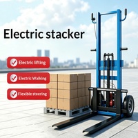 Chariot élévateur portatif à batterie lithium tout électrique CHENMA LHC-300B Tiger, simple, petit, à fourche courbée, pour le levage et le déplacement de charges.