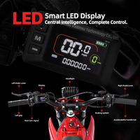 Valtinsu Em5 48V3840W 40Mph Moto tout-terrain électrique pour jeunes, moto tout-terrain rouge, moto de cross