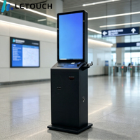 Kiosque en libre-service LEHUA à écran tactile HD pour intérieur, avec SDK, lecteur de codes-barres/cartes, imprimante de reçus, scanner RFID, reconnaissance faciale