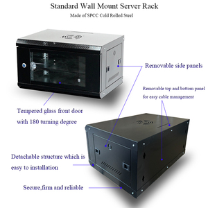 <span class=keywords><strong>Rack</strong></span> de Servidor de Acero Laminado en Frío Spcc de <span class=keywords><strong>19</strong></span> Pulgadas y 6U, <span class=keywords><strong>Dimensiones</strong></span> del Gabinete de Red - Product Image 4