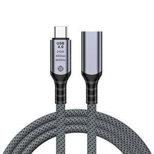 Câble <span class=keywords><strong>de</strong></span> données USB 4.0 pleine fonction double tête Type-C PD240W avec matériau tressé, vitesse <span class=keywords><strong>de</strong></span> transmission 40 Go, affichage 8K60Hz - Product Image 2