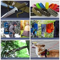 Cuerda de Paracord 550 con Patrón de Diamantes Verde y Negro, 5/32 Pulgadas (4mm), 7 Hilos, Tipo III, Cuerdas de Paracaídas para Supervivencia y Camping, 164 pies
