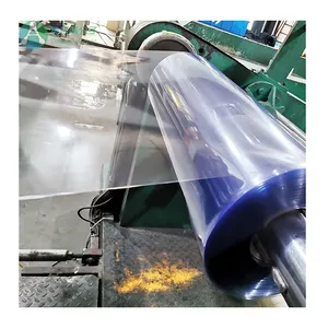 Chinesischer Fabrik preis 0,4mm/0,5mm/0,6mm Kunststoff folie Klare transparente PVC-Folien rollen zum Tiefziehen
